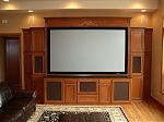 Stained Cherry Projection Screen TV